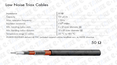 G01330三同轴低噪音抗干扰线缆和G01130低噪电缆，BNC组件，原装进口